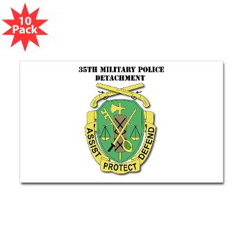 35MPD - M01 - 01 - DUI - 35th Military Police Detachment with text - Sticker (Bumper 10 pk) - Click Image to Close
