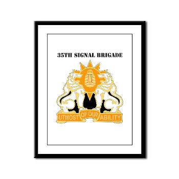 35SB - M01 - 02 - DUI - 35th Signal Brigade with Text - Framed Panel Print - Click Image to Close