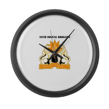 35SB - M01 - 03 - DUI - 35th Signal Brigade with Text - Large Wall Clock