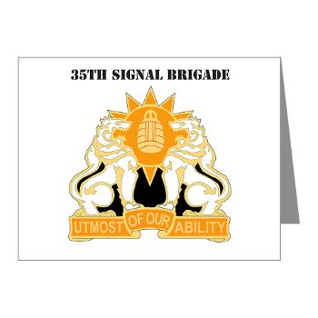 35SB - M01 - 02 - DUI - 35th Signal Brigade with Text - Note Cards (Pk of 20) - Click Image to Close