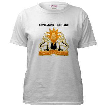 35SB - A01 - 04 - DUI - 35th Signal Brigade with Text - Women's T-Shirt - Click Image to Close