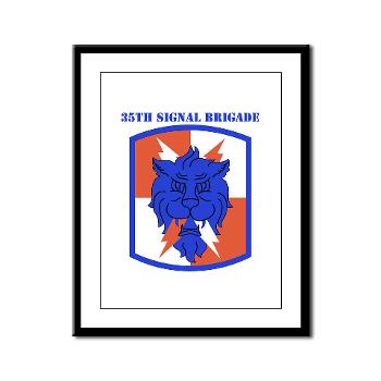 35SB - M01 - 02 - SSI - 35th Signal Brigade with Text - Framed Panel Print