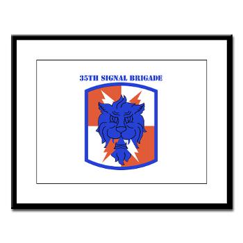 35SB - M01 - 02 - SSI - 35th Signal Brigade with Text - Large Framed Print - Click Image to Close