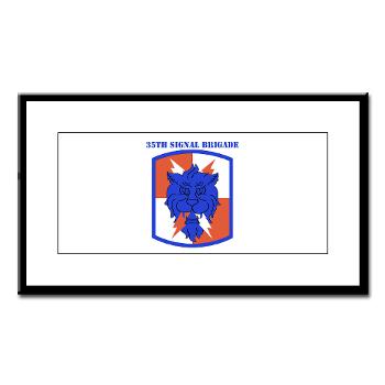 35SB - M01 - 02 - SSI - 35th Signal Brigade with Text - Small Framed Print