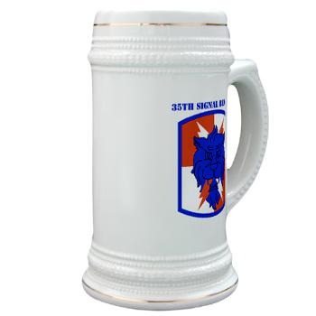 35SB - M01 - 03 - SSI - 35th Signal Brigade with Text - Stein - Click Image to Close