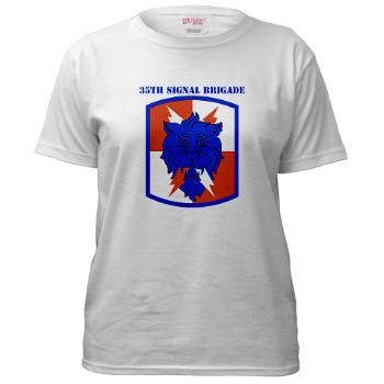 35SB - A01 - 04 - SSI - 35th Signal Brigade with Text - Women's T-Shirt - Click Image to Close
