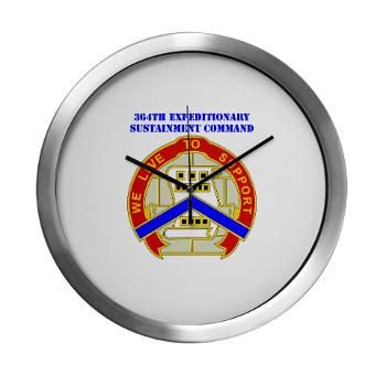 364ESC - M01 - 03 - DUI - 364th Expeditionary Sustainment Command with Text Modern Wall Clock