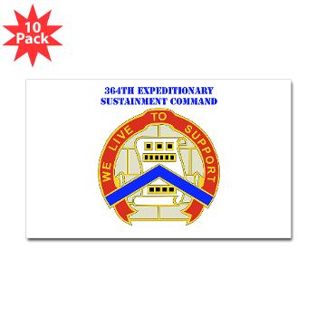 364ESC - M01 - 01 - DUI - 364th Expeditionary Sustainment Command with Text Sticker (Rectangle 10 pk) - Click Image to Close