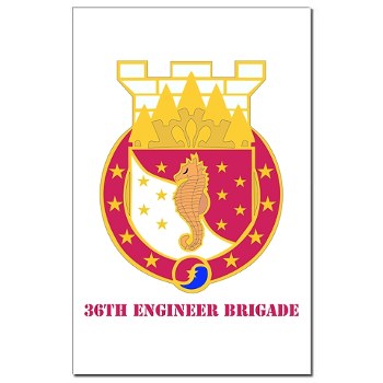 36EB - M01 - 02 - DUI - 36th Engineer Brigade with Text Mini Poster Print