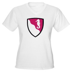 36EB - A01 - 04 - SSI - 36th Engineer Brigade Women's V-Neck T-Shirt