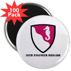 36EB - M01 - 01 - SSI - 36th Engineer Brigade with Text 2.25" Magnet (100 pack)
