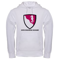 36EB - A01 - 03 - SSI - 36th Engineer Brigade with Text Hooded Sweatshirt