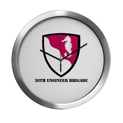 36EB - M01 - 03 - SSI - 36th Engineer with Text Brigade Modern Wall Clock