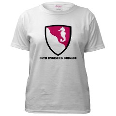 36EB - A01 - 04 - SSI - 36th Engineer Brigade with Text Women's T-Shirt - Click Image to Close