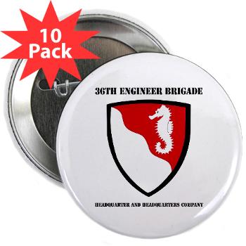 36EBHHC - M01 - 01 - DUI - Headquarter and Headquarters Company with Text 2.25" Button (10 pack)