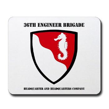 36EBHHC - M01 - 03 - DUI - Headquarter and Headquarters Company with Text Mousepad