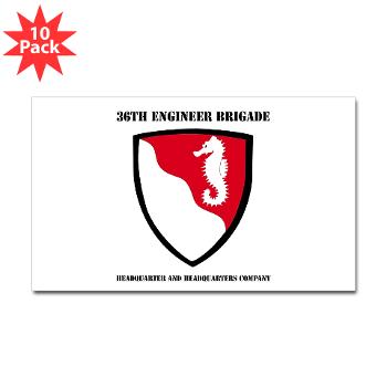 36EBHHC - M01 - 01 - DUI - Headquarter and Headquarters Company with Text Sticker (Rectangle 10 pk) - Click Image to Close