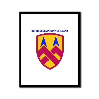 377SC - M01 - 02 - 377th Sustainment Command with Text - Framed Panel Print