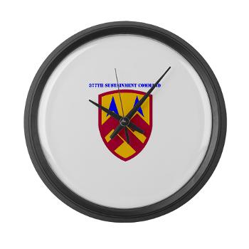 377SC - M01 - 03 - 377th Sustainment Command with Text - Large Wall Clock - Click Image to Close