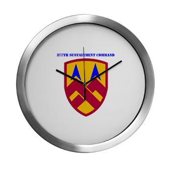 377SC - M01 - 03 - 377th Sustainment Command with Text - Modern Wall Clock