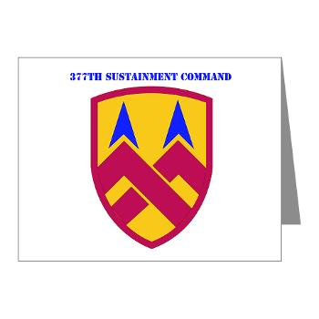 377SC - M01 - 02 - 377th Sustainment Command with Text - Note Cards (Pk of 20)