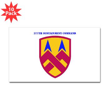377SC - M01 - 01 - 377th Sustainment Command with Text - Sticker (Rectangle 10 pk)