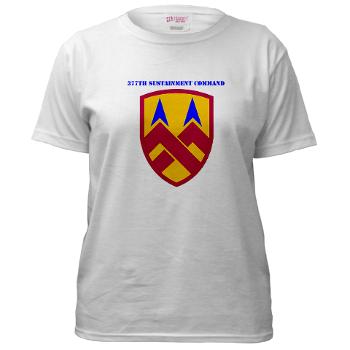 377SC - A01 - 04 - 377th Sustainment Command with Text - Women's T-Shirt - Click Image to Close