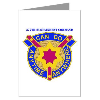 377SC - M01 - 02 - DUI - 377th Sustainment Command with Text - Greeting Cards (Pk of 10)