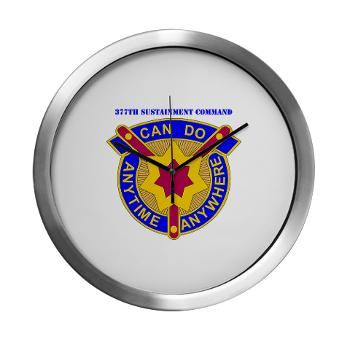 377SC - M01 - 03 - DUI - 377th Sustainment Command with Text - Modern Wall Clock