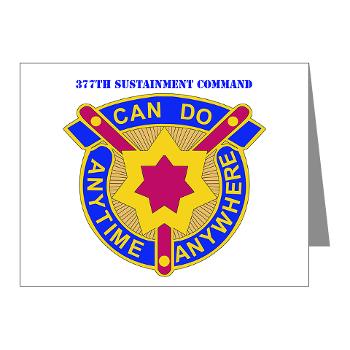 377SC - M01 - 02 - DUI - 377th Sustainment Command with Text - Note Cards (Pk of 20)