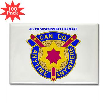377SC - M01 - 01 - DUI - 377th Sustainment Command with Text - Rectangle Magnet (100 pack) - Click Image to Close