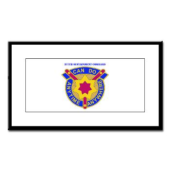 377SC - M01 - 02 - DUI - 377th Sustainment Command with Text - Small Framed Print