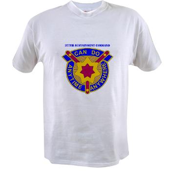 377SC - A01 - 04 - DUI - 377th Sustainment Command with Text - Value T-Shirt - Click Image to Close