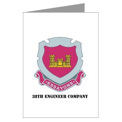 38EC - M01 - 02 - DUI - 38th Engineer Company with Text - Greeting Cards (Pk of 10) - Click Image to Close
