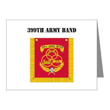 399AB - M01 - 02 - DUI - 399th Army Band with Text - Note Cards (Pk of 20)