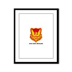 39FA - M01 - 02 - DUI - 39th Field Artillery with Text - Framed Panel Print