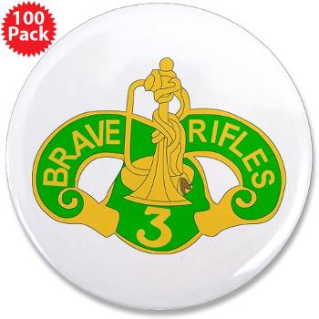 3ACR - M01 - 01 - DUI - 3rd Armored Cavalry Regiment - 3.5" Button (100 pack) - Click Image to Close