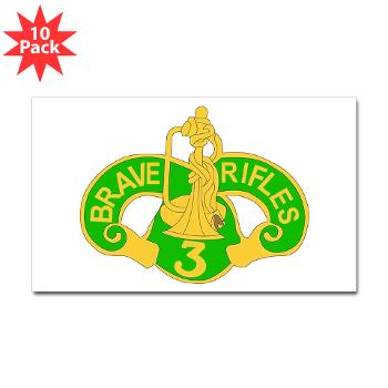 3ACR - M01 - 01 - DUI - 3rd Armored Cavalry Regiment - Sticker (Rectangle 10 pk) - Click Image to Close