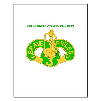 3ACR - M01 - 02 - DUI - 3rd Armored Cavalry Regiment with Text - Small Poster - Click Image to Close