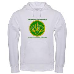 3ACRHHT - A01 - 03 - DUI - Headquarters and Headquarters Troop with text - Hooded Sweatshirt