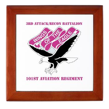 3ARB101AR - M01 - 03 - DUI - 3rd Atk/Recon Bn - 101st Avn Regt with text Keepsake Box - Click Image to Close