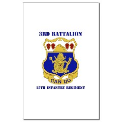 3B15IR - M01 - 02 - DUI - 3rd Bn - 15th Infantry Regiment with Text - Mini Poster Print