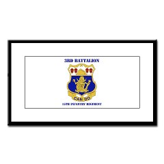 3B15IR - M01 - 02 - DUI - 3rd Bn - 15th Infantry Regiment with Text - Small Framed Print