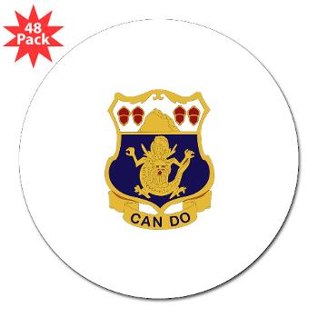 3B15IR - M01 - 01 - DUI - 3rd Battalion 15th Infantry Regiment - 3" Lapel Sticker (48 pk)