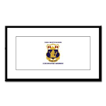 3B15IR - M01 - 02 - DUI - 3rd Battalion 15th Infantry Regiment with Text - Small Framed Print