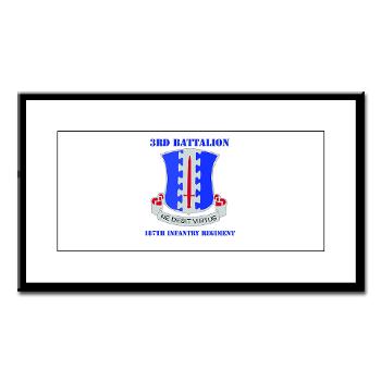 3B187IR - M01 - 02 - DUI - 3rd Bn - 187th Infantry Regiment with Text Small Framed Print