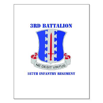 3B187IR - M01 - 02 - DUI - 3rd Bn - 187th Infantry Regiment with Text Small Poster