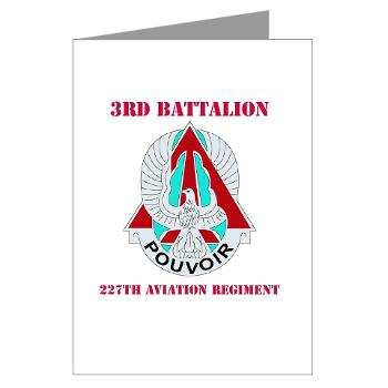 3B227AR - M01 - 02 - DUI - 3nd Bn - 227th Aviation Regt with Text - Greeting Cards (Pk of 10) - Click Image to Close