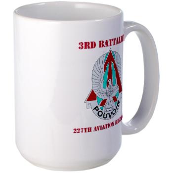 3B227AR - M01 - 03 - DUI - 3nd Bn - 227th Aviation Regt with Text - Large Mug - Click Image to Close