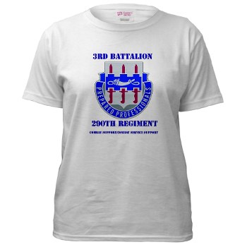 3B290RCSCSS - A01 - 04 - DUI - DUI - 3rd Bn - 290th Regiment (CS/CSS) with text - Women's T-Shirt - Click Image to Close